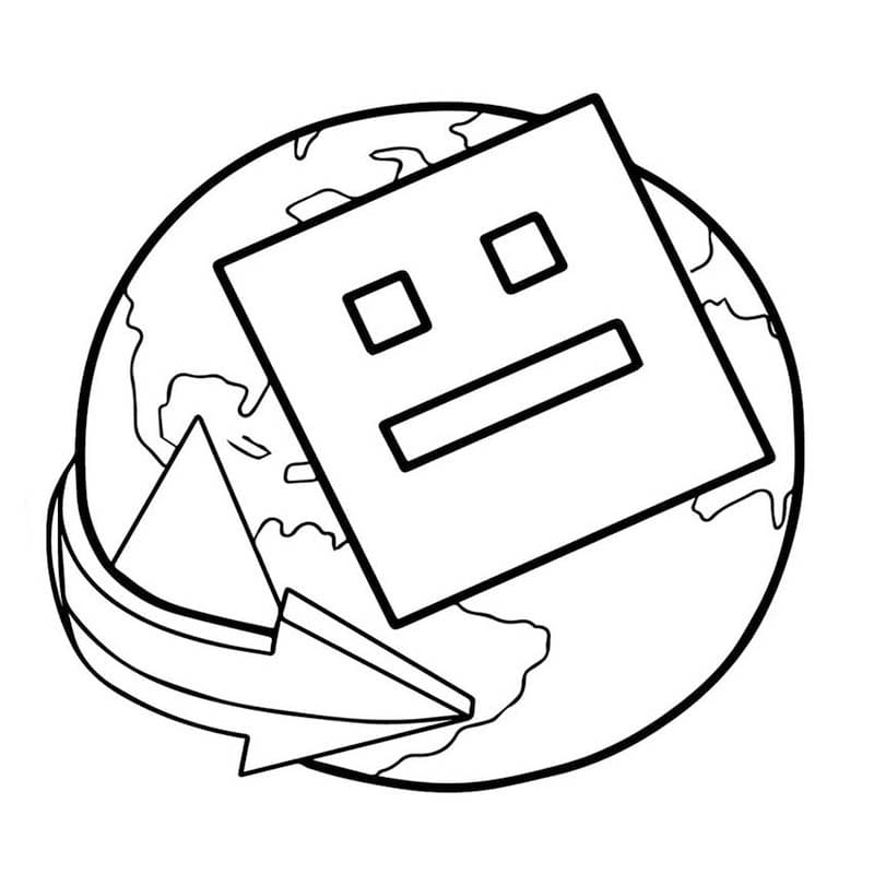 Zeichne Geometry Dash zum Ausdrucken