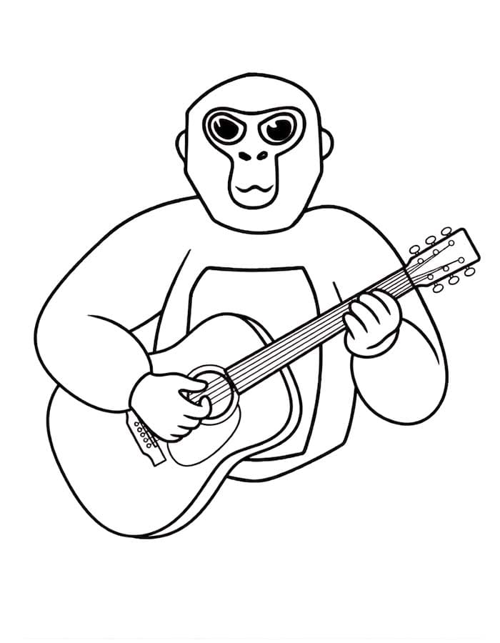 Zeichne Gorilla Tag druckbare