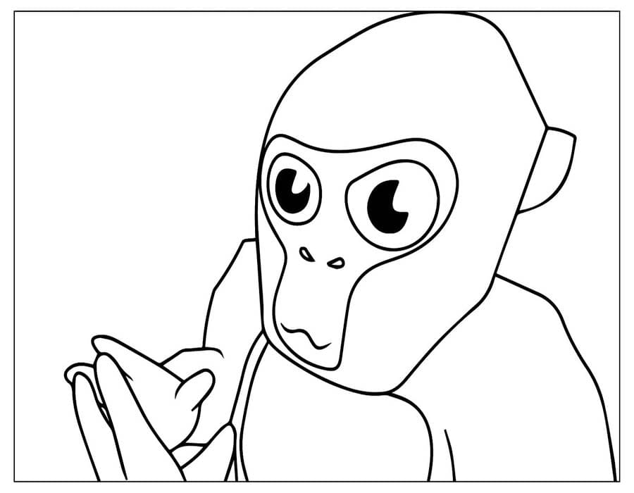 Zeichne Gorilla Tag einfach