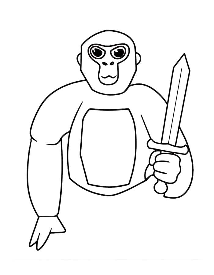 Zeichne Gorilla Tag kostenlos