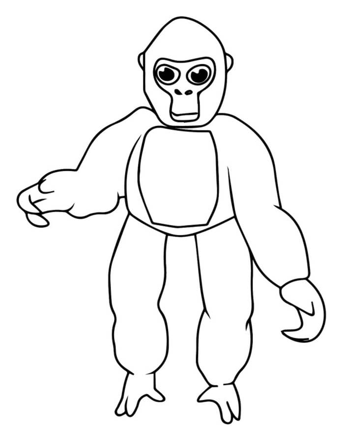 Zeichne Gorilla Tag kostenlos basisch