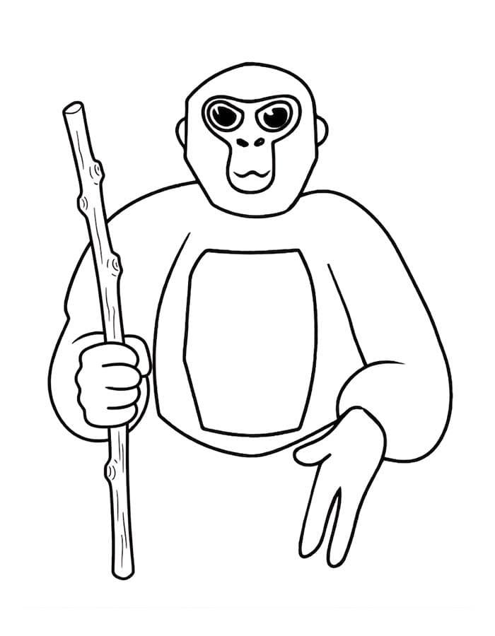 Zeichne Gorilla Tag kostenlos druckbare