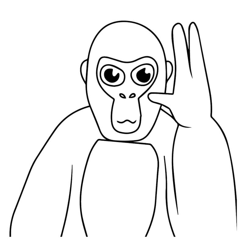 Zeichne Gorilla Tag kostenlos für Kinder