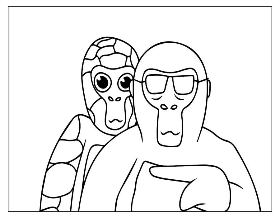 Zeichne Gorilla Tag zum Ausdrucken