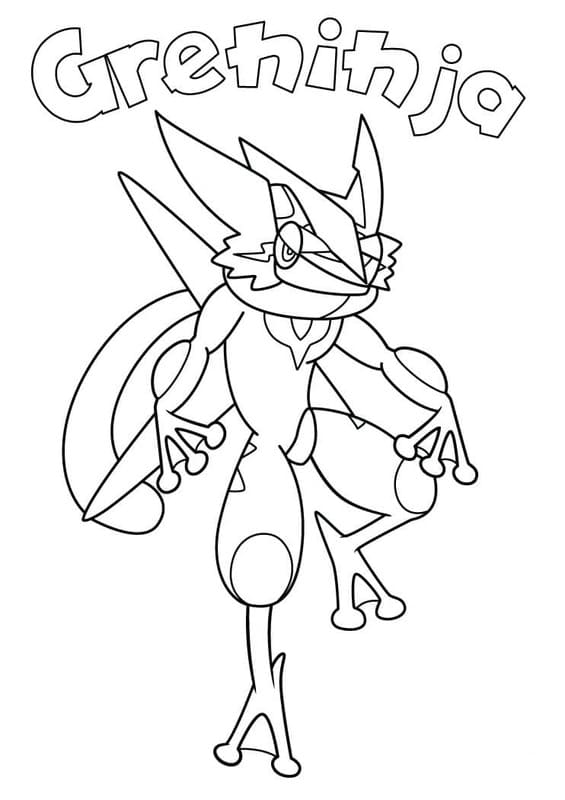 Zeichne Greninja druckbare