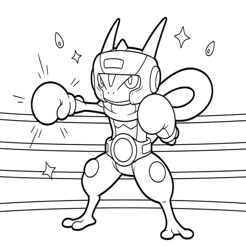 Zeichne Greninja druckbare für Kinder