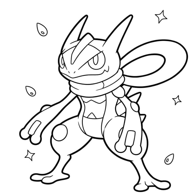 Zeichne Greninja einfach