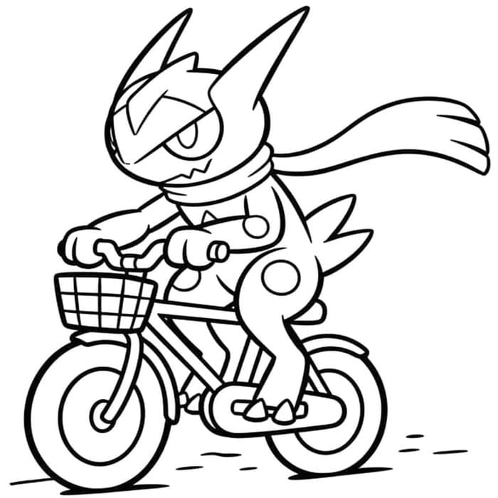 Zeichne Greninja kostenlos