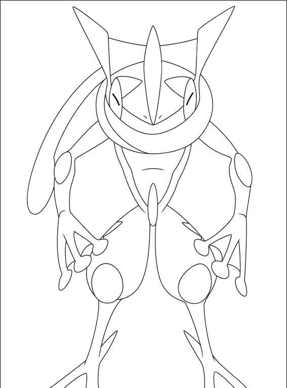 Zeichne Greninja kostenlos basisch