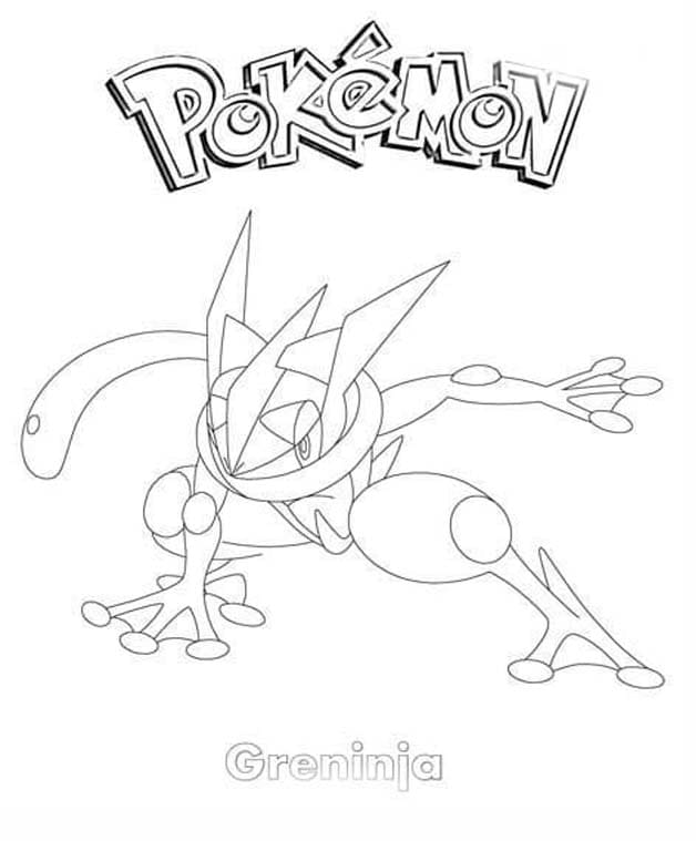 Greninja ausmalbilder
