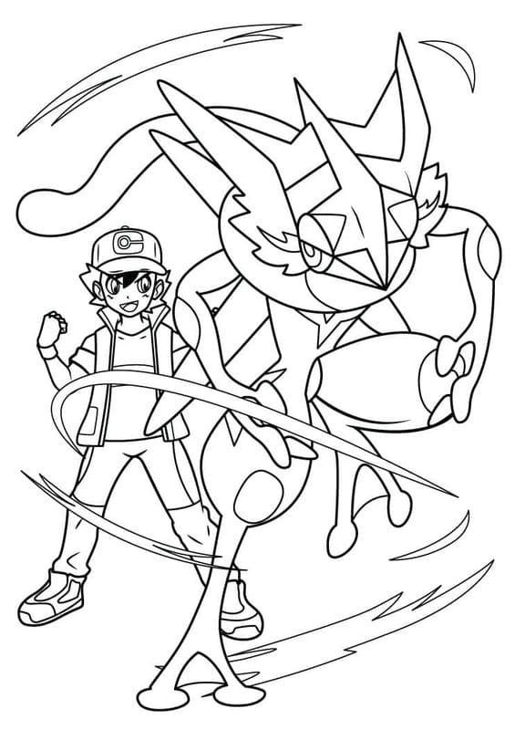 Zeichne Greninja schlicht