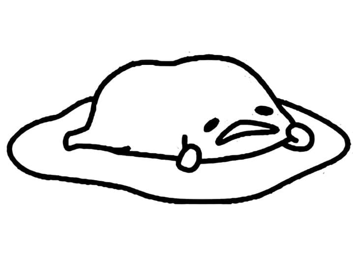 Zeichne Gudetama basisch