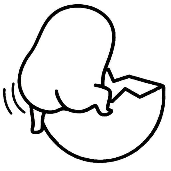 Zeichne Gudetama druckbare schlicht