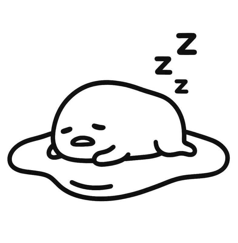 Zeichne Gudetama kostenlos druckbare basisch