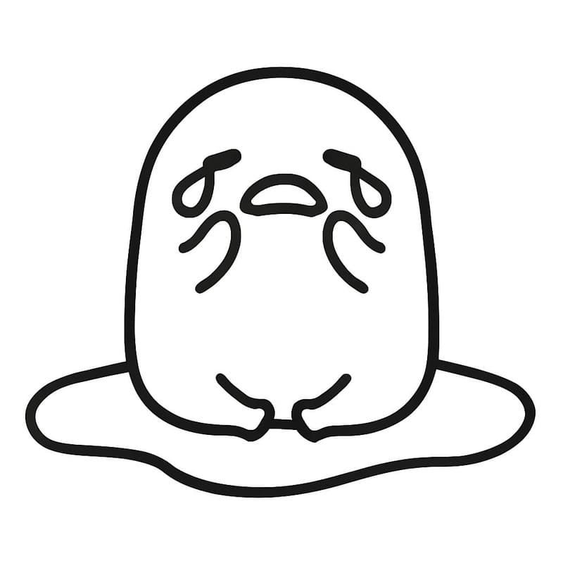 Zeichne Gudetama kostenlos druckbare einfach