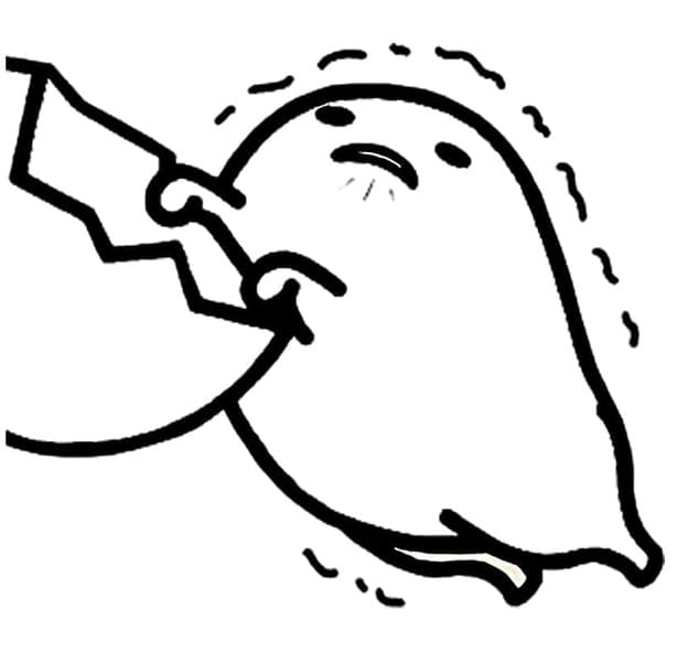 Zeichne Gudetama kostenlos druckbare schlicht