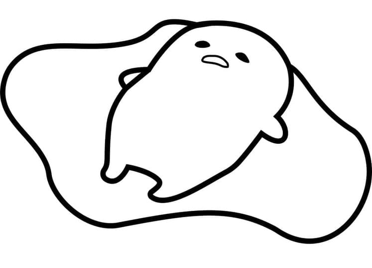 Zeichne Gudetama kostenlos für Kinder