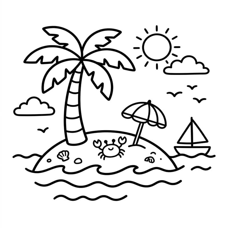 Zeichne Insel einfach