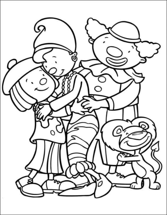 Zeichne Jojos Zirkus kostenlos für Kinder