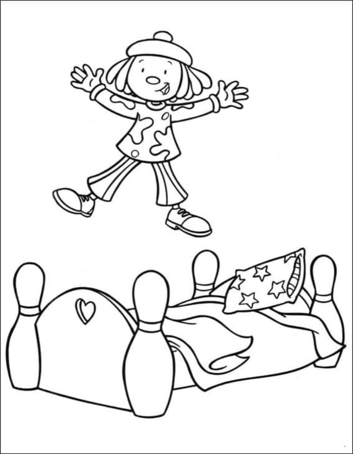 Zeichne Jojos Zirkus zum Ausdrucken für Kinder