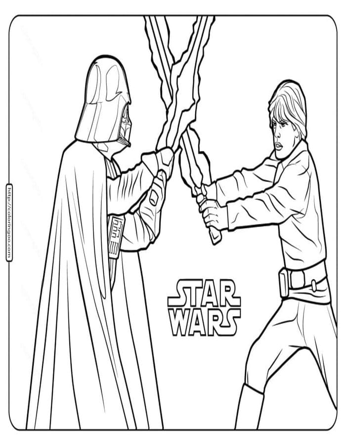 Zeichne Luke Skywalker basisch