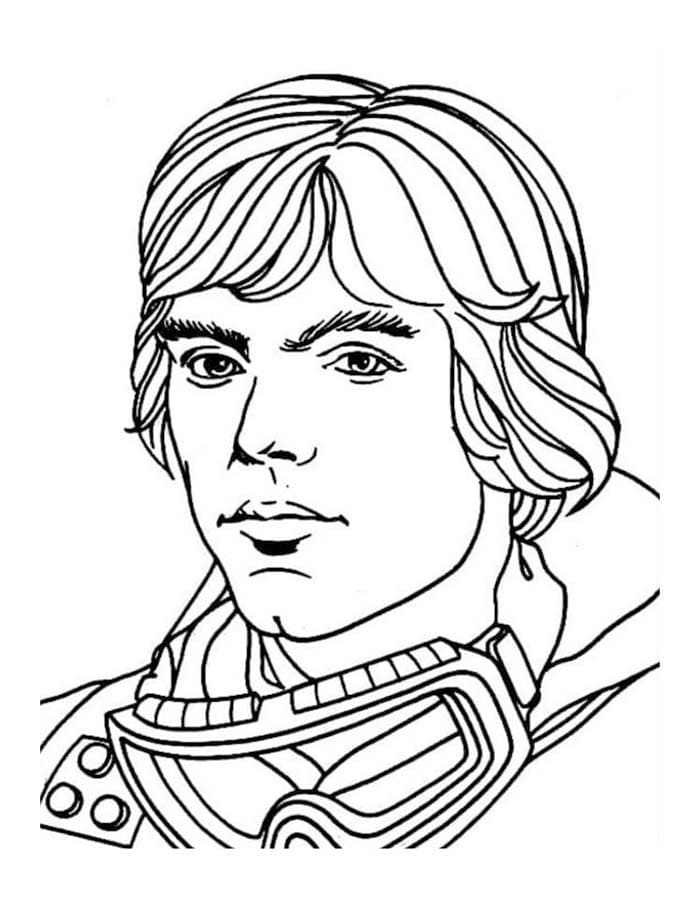 Zeichne Luke Skywalker druckbare einfach
