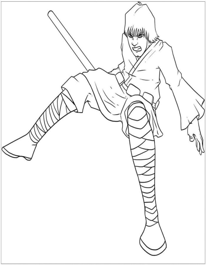 Zeichne Luke Skywalker kostenlos basisch