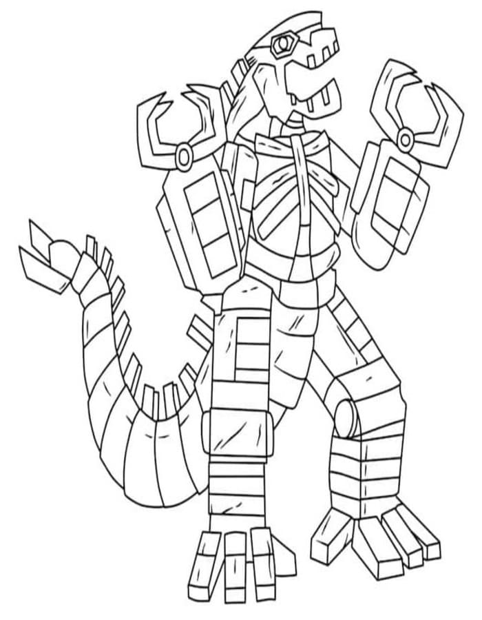 Zeichne Mechagodzilla druckbare für Kinder