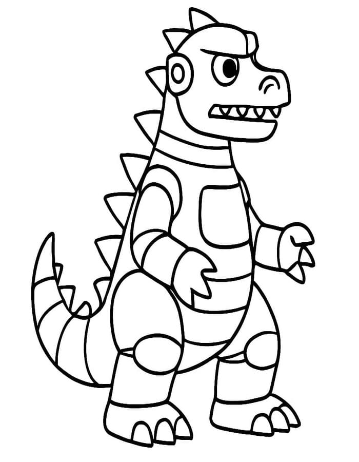 Zeichne Mechagodzilla für Kinder
