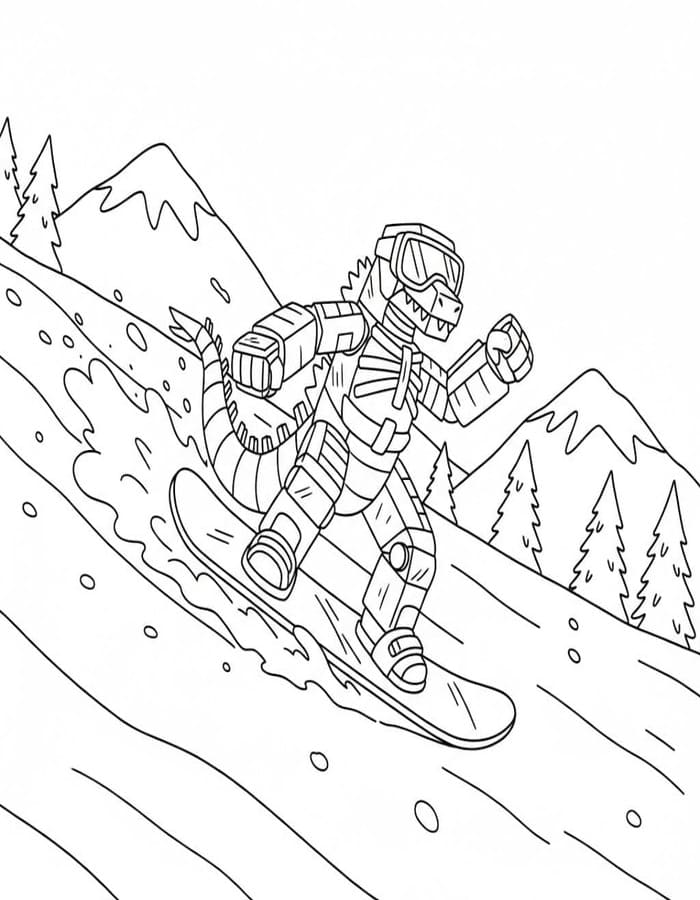 Zeichne Mechagodzilla kostenlos