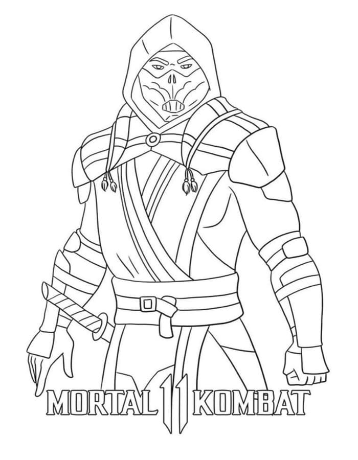 Zeichne Mortal Kombat kostenlos für Kinder