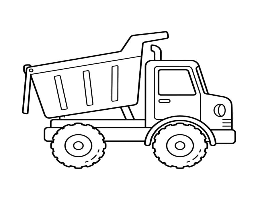 Zeichne Muldenkipper