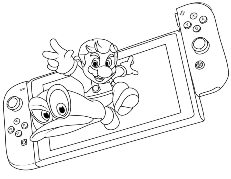 Zeichne Nintendo Switch druckbare