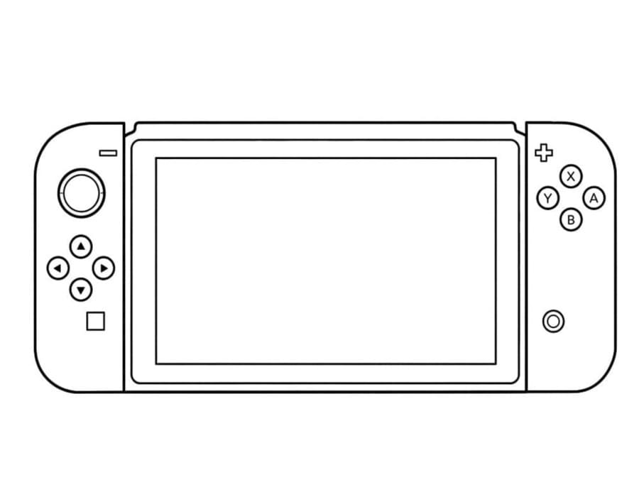 Zeichne Nintendo Switch druckbare einfach