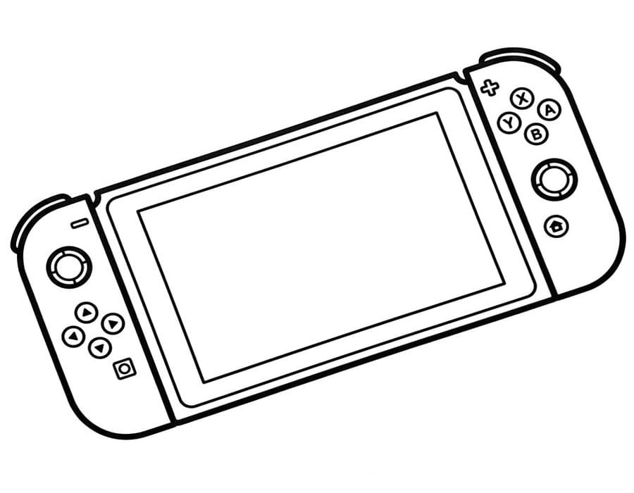 Zeichne Nintendo Switch druckbare schlicht
