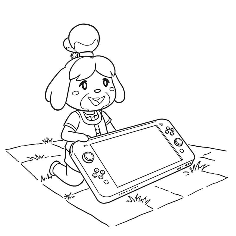 Zeichne Nintendo Switch kostenlos druckbare