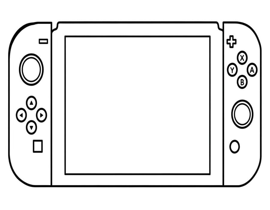 Zeichne Nintendo Switch kostenlos druckbare basisch