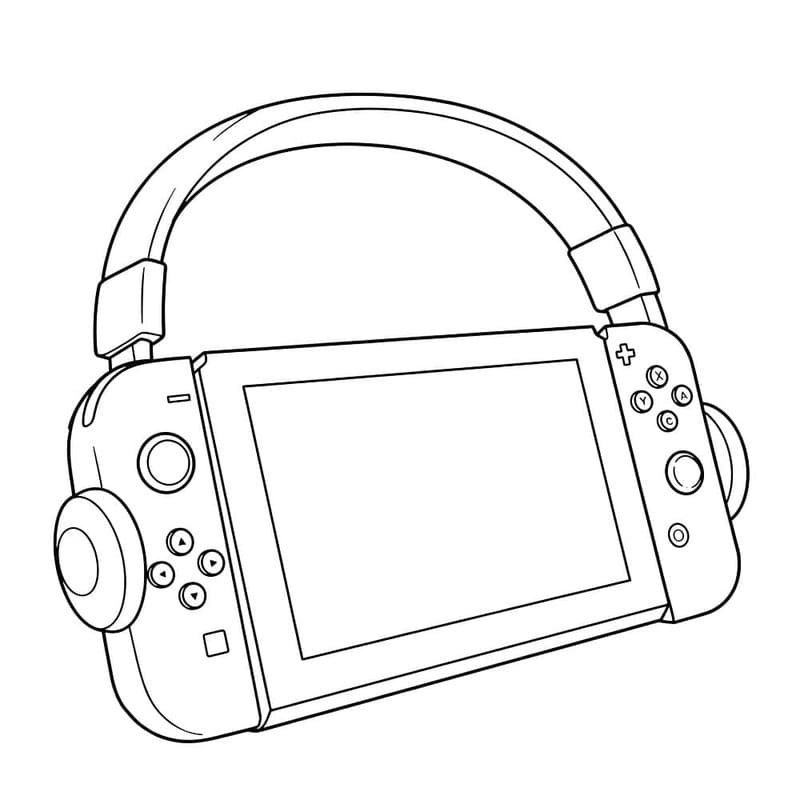 Zeichne Nintendo Switch kostenlos druckbare einfach