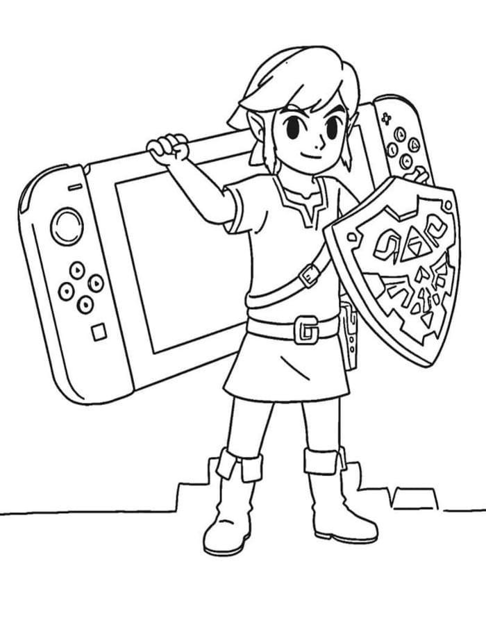 Zeichne Nintendo Switch kostenlos für Kinder