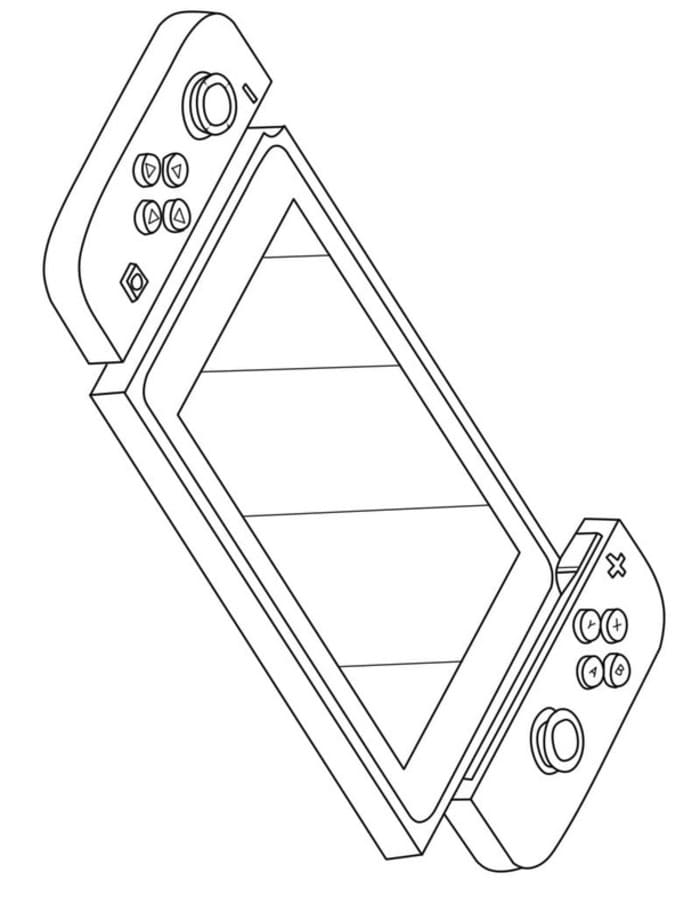 Zeichne Nintendo Switch zum Ausdrucken für Kinder