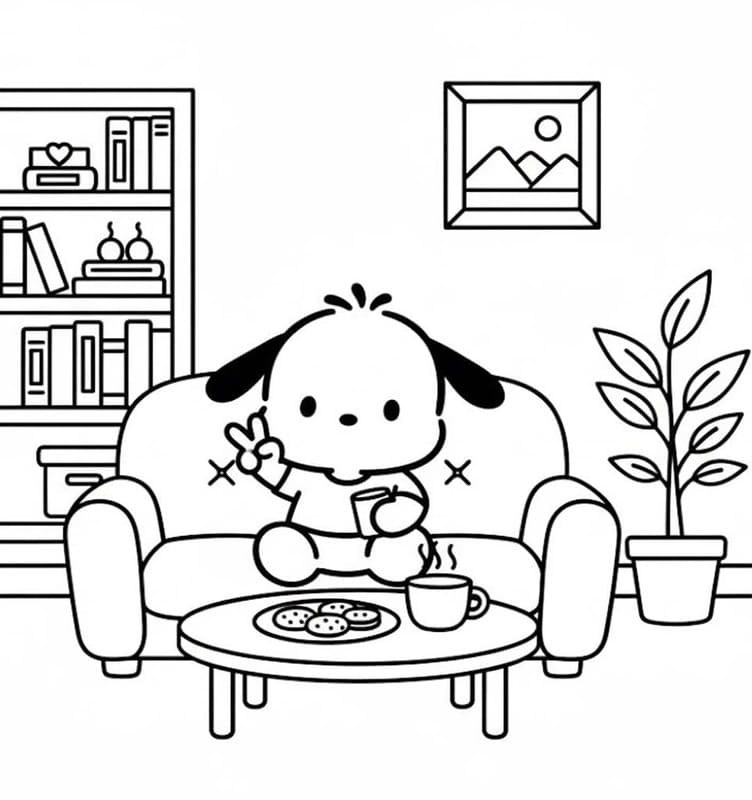 Zeichne Pochacco kostenlos druckbare schlicht