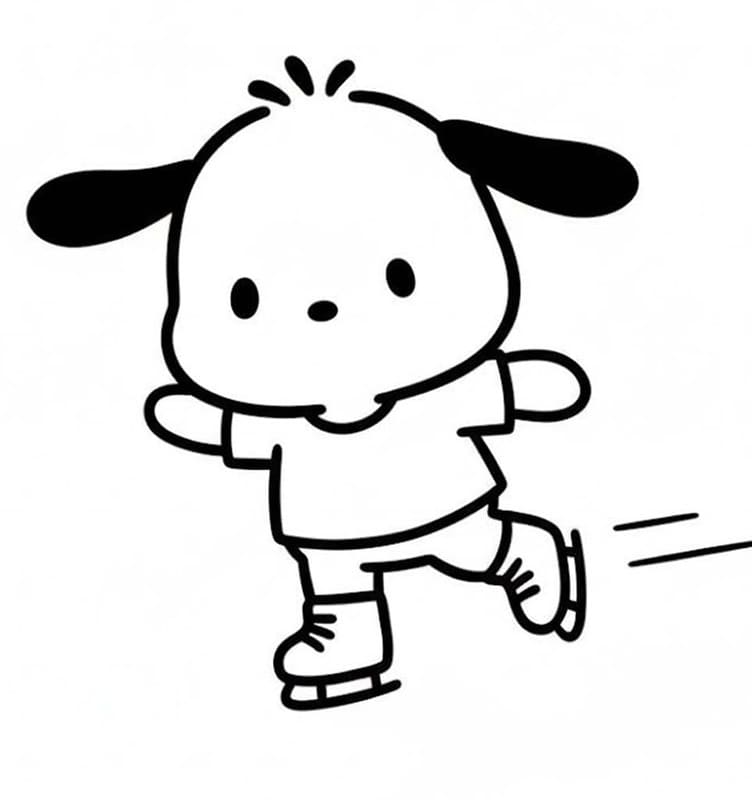 Zeichne Pochacco kostenlos schlicht