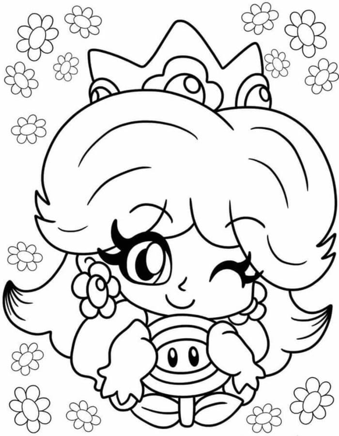 Zeichne Prinzessin Daisy einfach