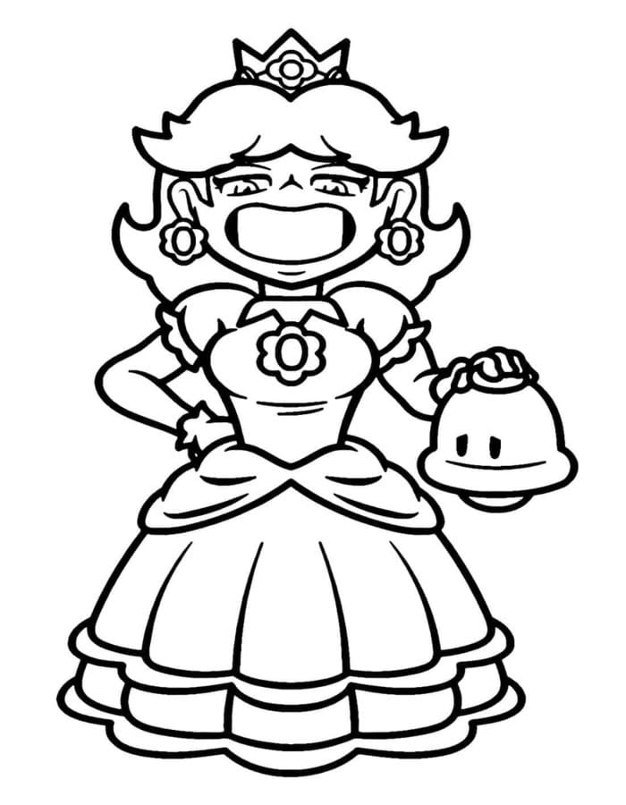 Zeichne Prinzessin Daisy kostenlos basisch