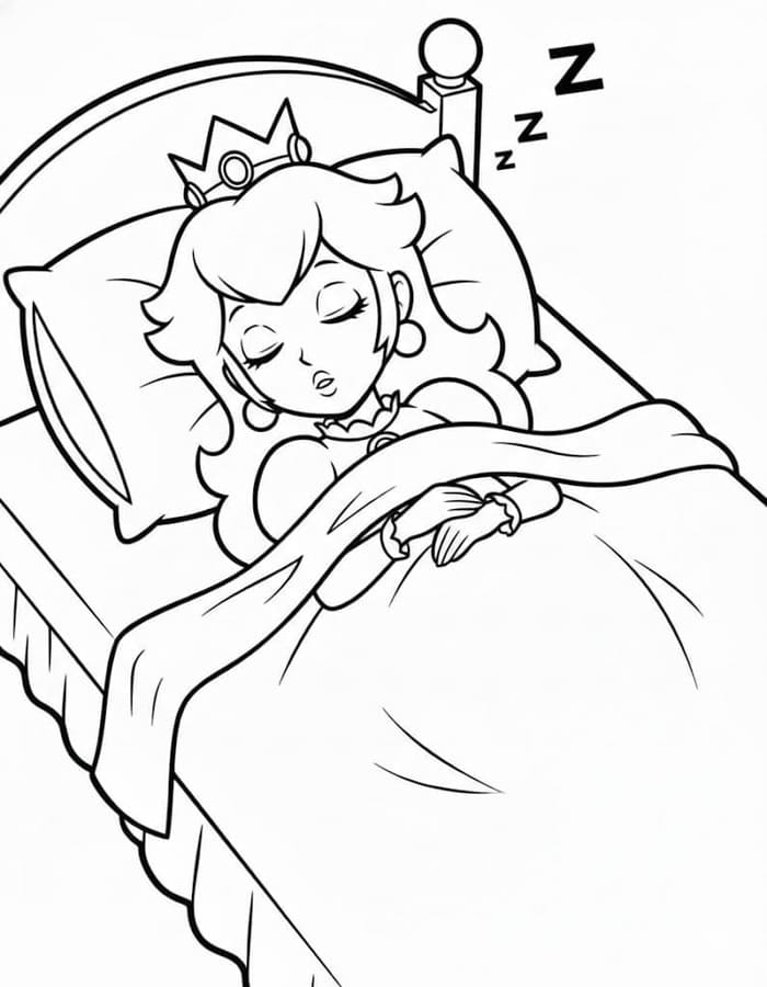Zeichne Prinzessin Daisy kostenlos druckbare