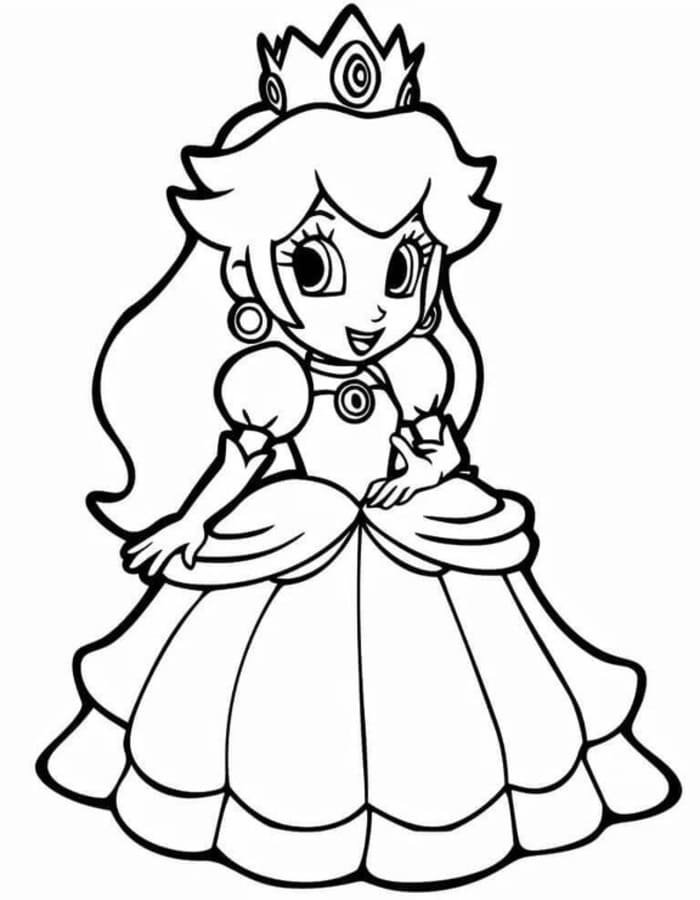Zeichne Prinzessin Daisy kostenlos druckbare einfach