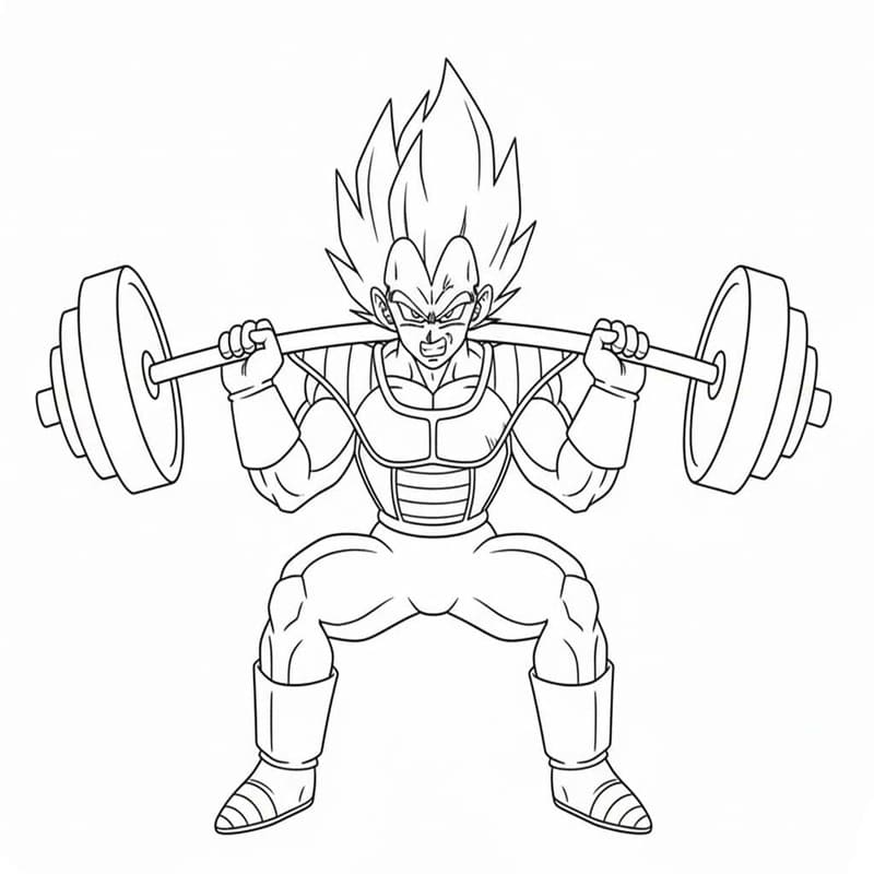 Zeichne Vegeta