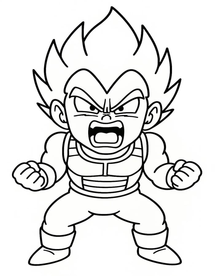 Zeichne Vegeta druckbare