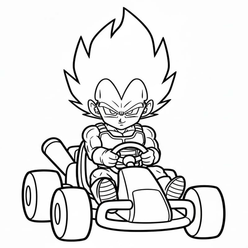 Zeichne Vegeta druckbare einfach