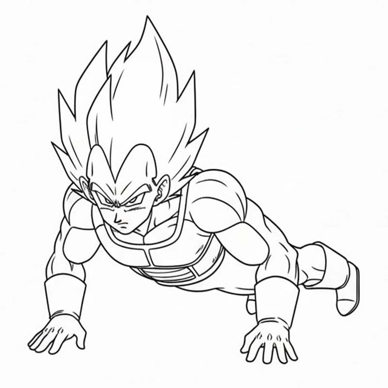 Zeichne Vegeta druckbare für Kinder